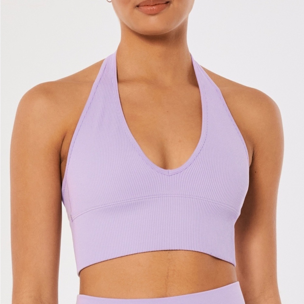 Gilly Hicks ribbed V neck Halter top